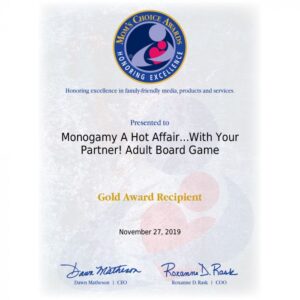 monogamy award 1 Monogamy Game | Fun Adult Couples Board Game | 400 Seductive Ideas | OrgasmBox